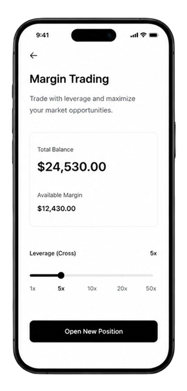 Margin Trading Dashboard Mockup