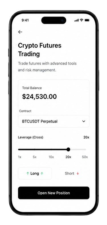 Crypto Futures Trading Dashboard Mockup