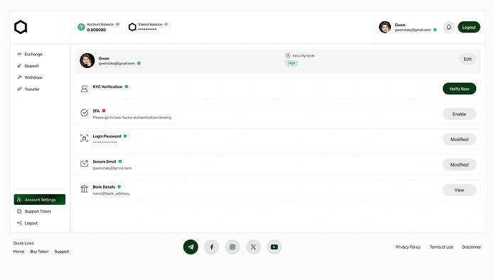 DEX Portfolio Screen 2