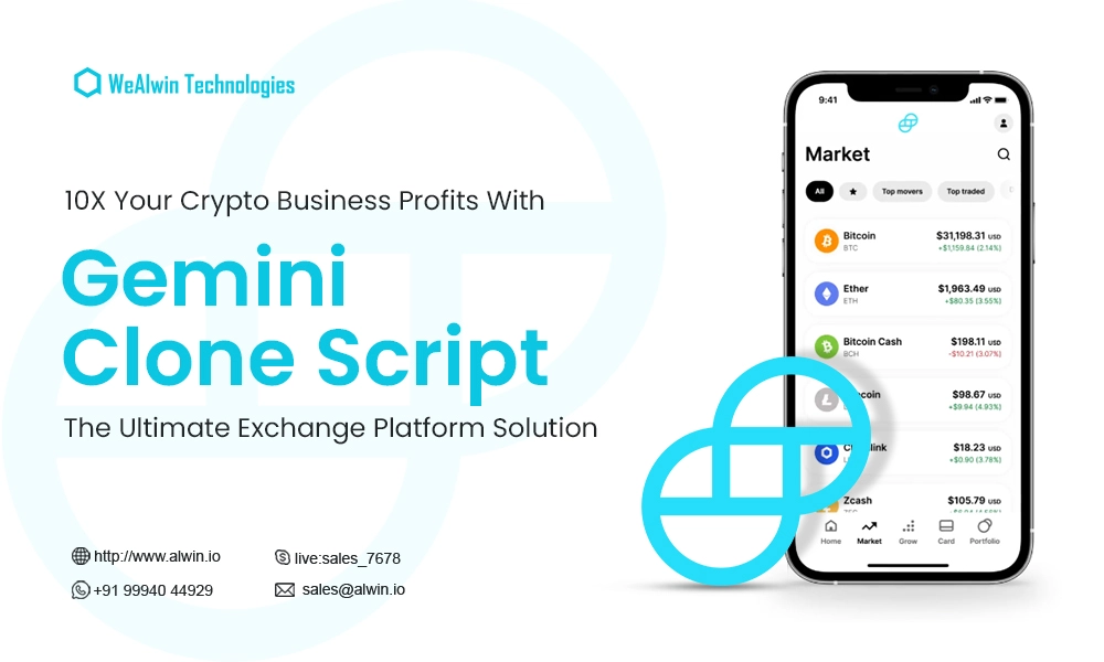 10X Your Crypto Business Profits With Gemini Clone Script: The Ultimate Exchange Platform Solution